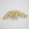 Accessoires de cheveux de mariée à la main perle cristal coiffure de cheveux de mariée mariage mariée cheveux vigne peignes d&#39;or pour les femmes